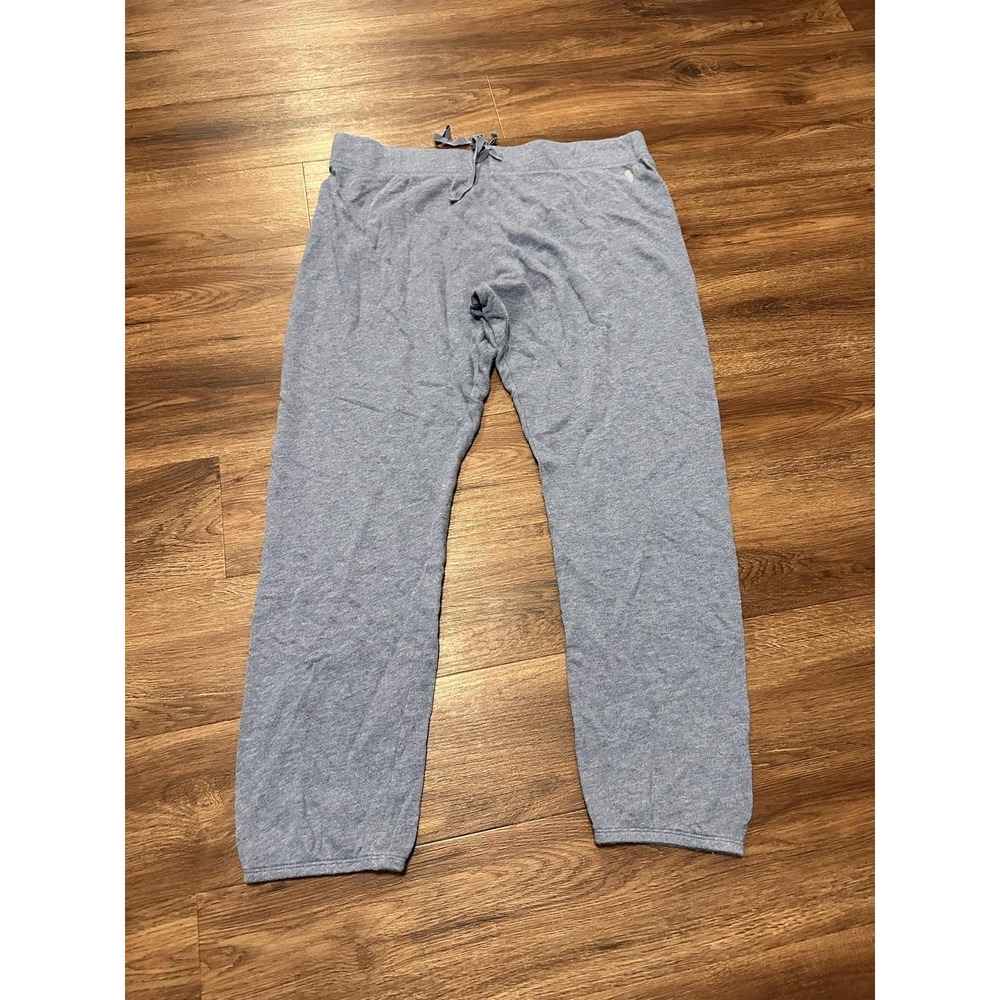 Victoria's Secret Pajama Pants Womens Large Gray Angel NYC Graphic Lounge Jersey